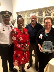 Captain Malachi R. Jones 5th District Police, Leah Callaway, Business Development and Marketing Manager, Patrick Lenahen Chief Medical Officer, Jacqueline Pester-Babcock Chief Nursing Officer.